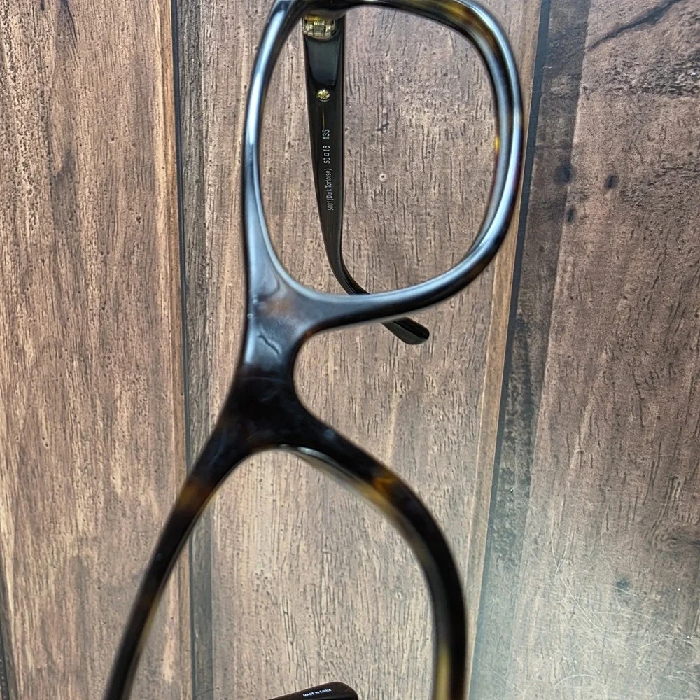 Coach Elise HC 6054 Dark Tortoise‎ Eyeglasses 5001 Gold Logo Frames 50-16-135